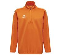 hummel - hmlCORE XK Half Zip Poly Sweat Kids, Sudadera niños Unisex, Orange Tiger, 176 -