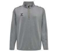 hummel hmlCORE XK Half Zip Poly Sweat Kids Sudadera, Gris, 128 Unisex niños