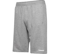 hummel HMLGO Cotton Bermuda Shorts Pantalones Cortos para Hombres Shorts, Hombre, Gris Melange, L