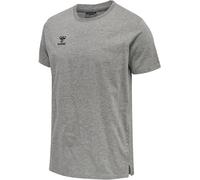 hummel - hmlMOVE Grid Cotton T-Shirt S/S, Camiseta de los Hombres, Grey Melange, M -