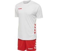 Hummel Hmlpromo Duo Track Suit - Traje para Hombre (Talla XL), Color Blanco y Rojo