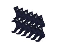 Hummel - Juego de 3 calcetines en gris, rojo o azul - REFLECTOR FUNDAMENTAL 3-PACK SOCK - Calcetines con soporte para el dorso del pie - Calcetines deportivos para ocio y deporte, 41-45