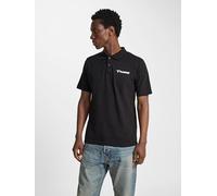 Hummel Mover - Polo de Manga Corta para Hombre, clásico, para Deporte y Uso Diario, con Logotipo y Cuello de Punto Plano, de Tela de piqué (algodón/poliéster), Ajuste Normal