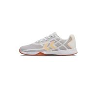 hummel Root Elite Wmns, Zapato de Balonmano Mujer, Blanco/Naranja, 38.5 EU