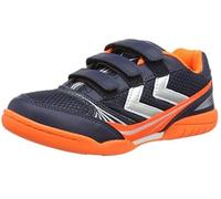 hummel Root Velcro JR - Zapatillas Deportivas para Interior de Material sintético Niños^Niñas, Color Gris, Talla 26