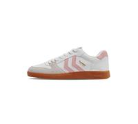 hummel Schnürsenkel Sneaker Handball Perfekt Erwachsene, Zapatillas Unisex Adulto, Blanco y Rosa, 39 EU