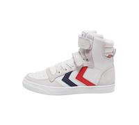 hummel Slimmer Stadil Leather High Jr, Zapatillas Unisex niños, Blanco White 9001, 31 EU