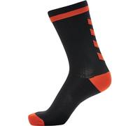 hummel Unisex adulto ELITE INDOOR SOCK LOW PA Calcetín, BLACK/FIESTA, 27-30