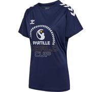 hummel XK Core Poly Camiseta Deportiva para Mujer, Camiseta Deportiva de Manga Corta para Gimnasio, Fitness y Uso Diario, Transpirable, de Secado rápido, Ajuste Normal y Cuello Redondo, de poliéster