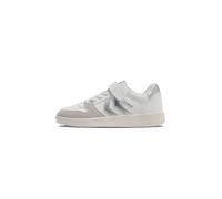 Hummel Zapatillas de Balonmano SP JR, Color Blanco/Plateado, Talla 27 EU, Blanco y Plateado, 27 EU