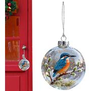 Hummingbird Christmas Ornament - Crystal Glass Bird Bauble | Transparent 3D Hanging Decoration For Christmas Tree, Holiday Home, Nature Lovers Gift