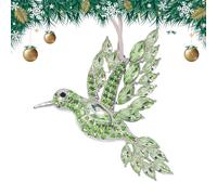Hummingbird Christmas Ornament - Rhinestone Decor, Metal Hummingbird Pendant Ornament | Rhinestone Sparkling Bird Decoration for Christmas Tree, Window, Yard, Outdoor Decor for Mom, Women, Grandma, Bi