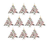 Hummingbird Christmas Ornament Set, Hangable Acrylic Stack Pendants, Colorful Christmas Tree Decor for Women, Men, Home, Tabletop and Holiday Display, 3.15x3.15x0.12 Inches