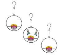 Hummingbird Feeder For Outdoor | 3X Garden Feeding Station For Sparrows | Ant and Bee Proof Pet Bird Accessories Food Container For Robins, Sparrows