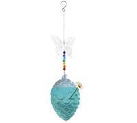 Hummingbird Feeder with Hook Leak-Proof 2.95x14.57iGlass Small Garden Decor | Outdoor Bird Food Water Feeders 2.95x14.57inch For Chickadee Blue Jay Bluebird Yard Patio Balcony Porch Window