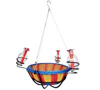 Hummingbird Feeders - Leak-Proof Water Bowl, Bird Feeders, 3 Feeding Ports, Wildlife Food Station | Outdoor Liquid Dispenser for Pets Patio Yard Lawn Outside Garden Balcony Porch Deck Backyard