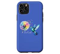 Hummingbird Floral Dandelion Be Kind Art Flower Humming Bird Carcasa para iPhone 11 Pro