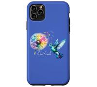 Hummingbird Floral Dandelion Be Kind Art Flower Humming Bird Carcasa para iPhone 11 Pro Max