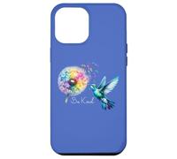 Hummingbird Floral Dandelion Be Kind Art Flower Humming Bird Carcasa para iPhone 12 Pro Max