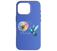 Hummingbird Floral Dandelion Be Kind Art Flower Humming Bird Carcasa para iPhone 16 Pro