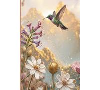 Hummingbird Hard Cover Journal: Lined Notebook, 6 by 9 Inches, 80 Pages: Pastel Floral Writing Journal for Notes, Ideas, Planning, and Reflection