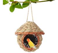 Hummingbird House, Natural Woven Grass Hut Birdhouse,Parakeet Nest - Backyard Birding & Wildlife For Smart Space Management Sparrow Parakeet Parrot Cockatiel Finch Canary Chickadee