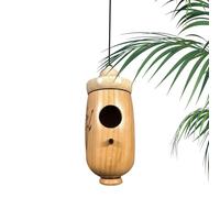 Hummingbird House | Wooden Cute Rain Protection,Garden Bird Nest with Perch | for Outdoor Tree Branches Garden Balcony Courtyard Porch Backyard