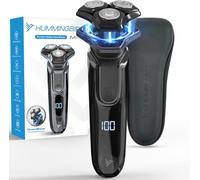 HUMMINGBIRD MK8 - Afeitadora facial rotativa premium, recargable, húmeda y seca, con recortadora emergente, maquinilla de afeitar eléctrica para hombres, impermeable, recargable por USB-C inalámbrica,
