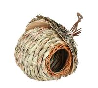 Hummingbird Nest House - Natural Reed Grass Bird Hut, Handcrafted Woven Sanctuary with Sturdy Hanging Loop, Breathable Fiber Shelter, Ideal for Garden Decorations and Backyard Birding