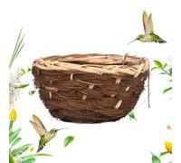 Hummingbird Nest - Natural Bird Hut Woven Nest Bed | Hand Woven BirdNest For, Parakeet, Cockatiel, Conure, Lovebird, Canary, Finch