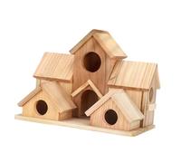 Ｚｉａｌｏｆｉ Hummingbird Nest Wood Bird House Backyard Shelter Place Resting House Hut Hut para Loro Azulejos Cardenales Robins