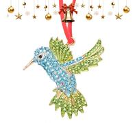 Hummingbird Ornaments for Tree - 3D Sparkly Bird Pendant Decor | Shiny Christmas Hanging Decoration for Women, Grandma, Friends, Home Wall Window Living Room Indoor Outdoor Display, 19,5 cm Multicolor