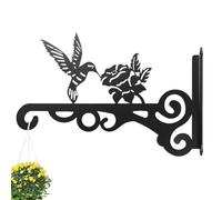 Hummingbird Plant Hanger, Garden Lantern Hook, 10.04x5.91 Inches Bracket Design, Planter Holder Aid, Lifestyle Gadgets for Gardeners Women Men Homeowners Porch Patio, Outdoor Accessory for Daily Use