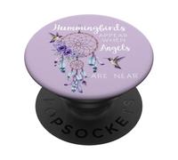 Hummingbird Purple Hummingbirds Appear When Angels Are Near PopSockets PopGrip Adhesivo