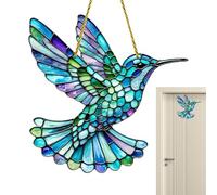 Hummingbird Suncatchers - Crystal Prism sunccatcher | Adorno colgante de colibrí | Decoraciones de vidrio Stained Glass | Decoraciones de colibrí Suncatchers for Garden Window Wall Living Room