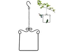 Hummingbird Swaying on Its Perch Metal Swing, Hummingbird Swings and Perches Metal Frames with Wooden Dowel, Hanging Bird Swing for Feeder Tree Branch Garden Patio (1 unidad)