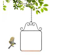 Hummingbird Swing Metal Perch with Chain Outdoor Garden Bird Decor