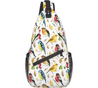 Hummingbird Unisex Sling Mochila Crossbody Bolsas de hombro para hombres Mujeres Mochilas ligeras Bolsa de pecho informal con correa ajustable para caminar Ciclismo Senderismo Viajes Deporte Gimnasio