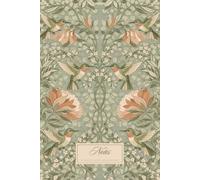 Hummingbirds and Flowers Green Lined Paper Notebook: Empty Planner | Writing Book