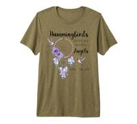 Hummingbirds Appear When Angels Are Near Hummingbird Purple Camiseta Premium