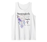 Hummingbirds Appear When Angels Are Near Hummingbird Purple Camiseta sin Mangas
