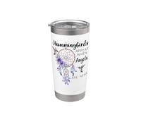 Hummingbirds Appear When Angels Are Near Hummingbird Purple Vaso térmico de acero inoxidable de doble pared