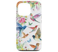 Hummingbirds Within Florals and Butterflies Bird Lover Carcasa para iPhone 13 Pro