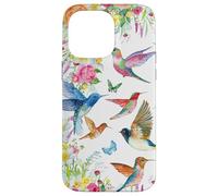 Hummingbirds Within Florals and Butterflies Bird Lover Carcasa para iPhone 14 Pro MAX