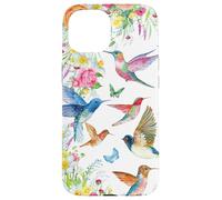 Hummingbirds Within Florals and Butterflies Bird Lover Carcasa para iPhone 15