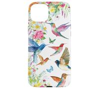Hummingbirds Within Florals and Butterflies Bird Lover Carcasa para iPhone 15 Plus