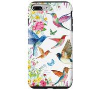 Hummingbirds Within Florals and Butterflies Bird Lover Carcasa para iPhone 7 Plus/8 Plus