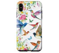 Hummingbirds Within Florals and Butterflies Bird Lover Carcasa para iPhone XS MAX