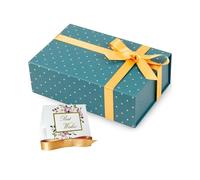 HummingBox Caja de regalo verde y dorada de 9.5 x 6 x 3 pulgadas para mujeres y hombres con tapa magnética, cinta, tarjeta y caja de regalo de papel de embalaje con tapa para regalos y regalos en