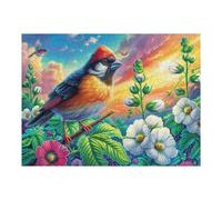 HummingPájaro Campo de Flores Puzzle 500 Piezas Educativo Construir 3D Rompecabezas para Familia Maquetas Educativas Desafío Intelectual Decoración Hogar 500 PCS